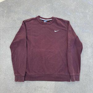 Nike Men's Burgundy and Brown Sweatshirt